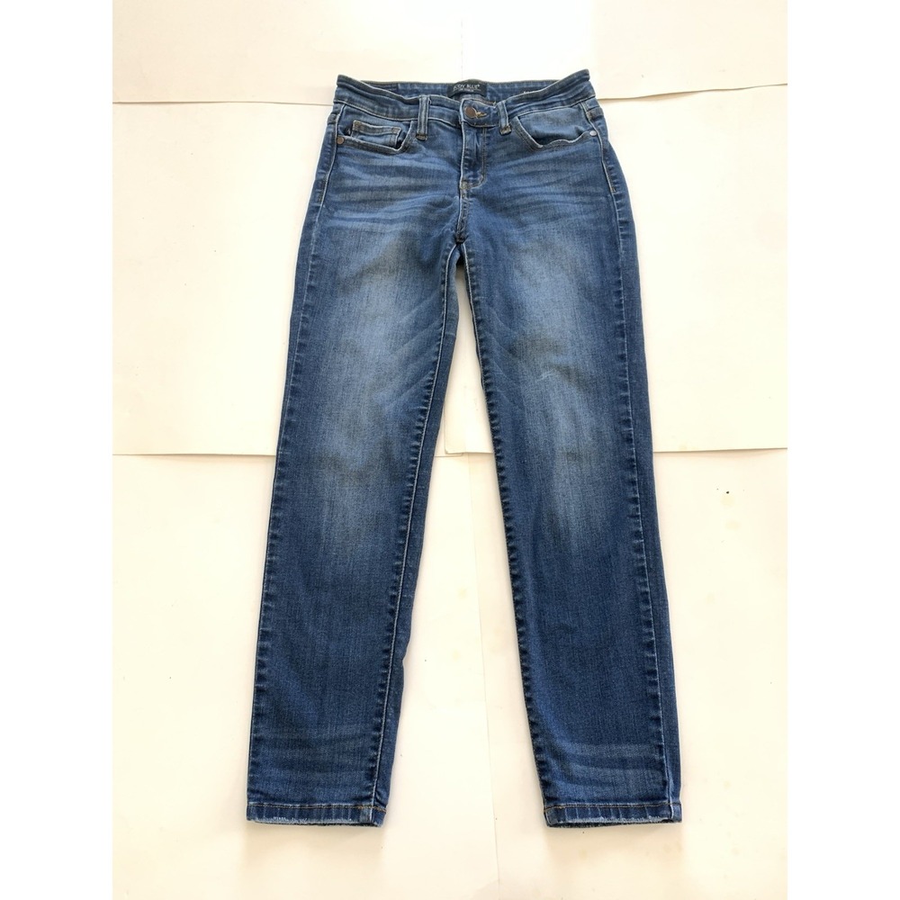 Judy Blue Relaxed Fit Jeans Women 7/28 Blue Denim Medium Wash JB82102DK Stretch